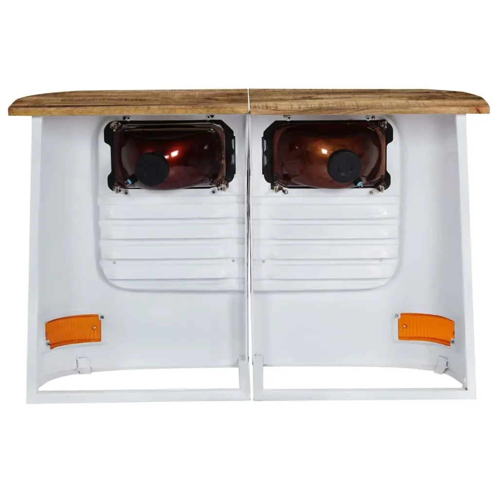 Rustic Truck Sideboard Storage Cabinet in Solid Mango Wood