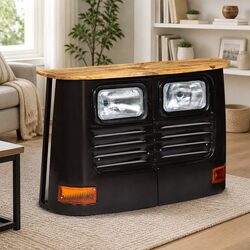 Rustic Mango Wood Truck Sideboard Storage Cabinet