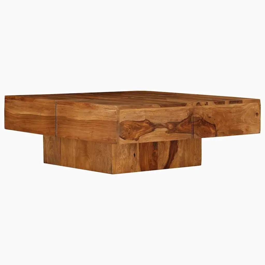 Coffee Table Brown 80x80x30 cm Solid Acacia Wood