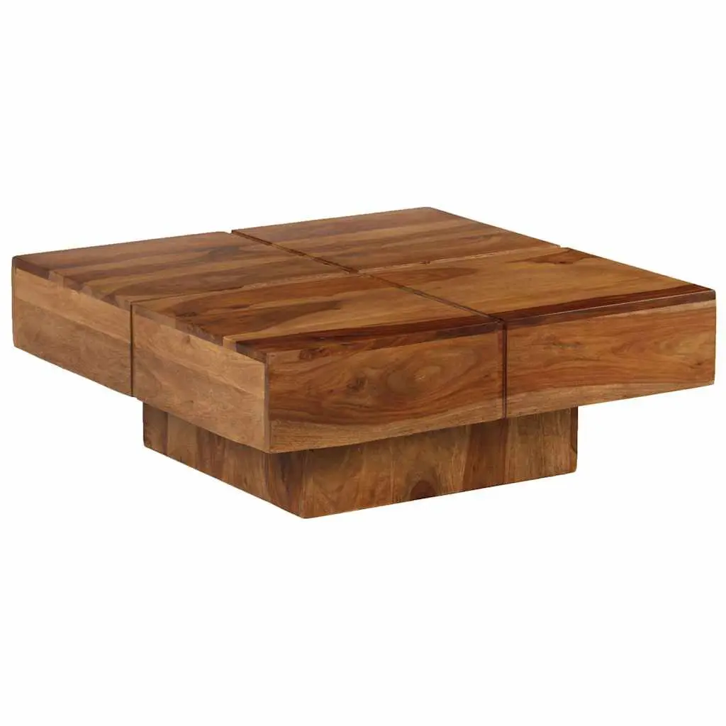 Coffee Table Brown 80x80x30 cm Solid Acacia Wood