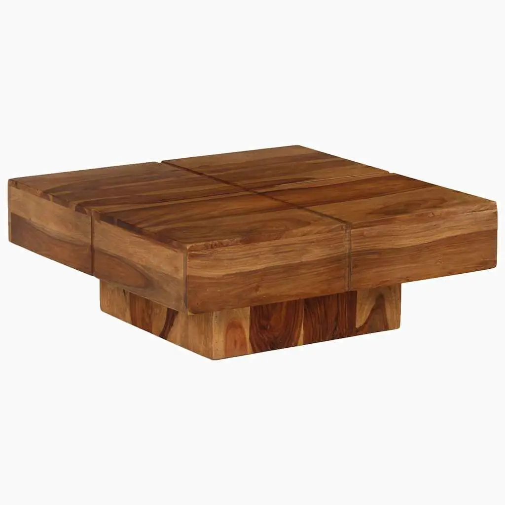 Coffee Table Brown 80x80x30 cm Solid Acacia Wood