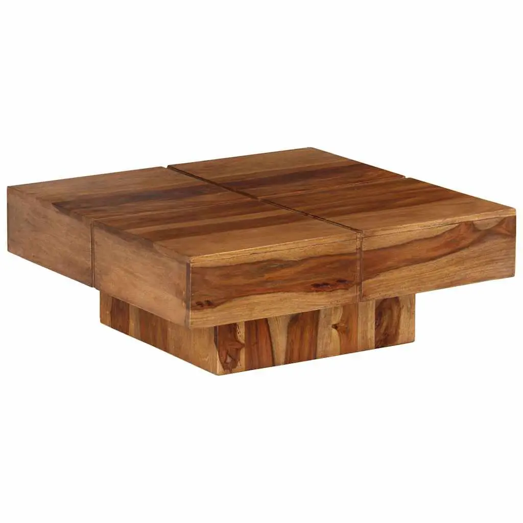 Coffee Table Brown 80x80x30 cm Solid Acacia Wood