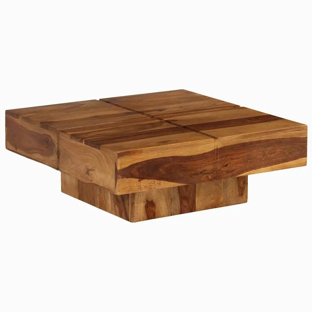 Coffee Table Brown 80x80x30 cm Solid Acacia Wood