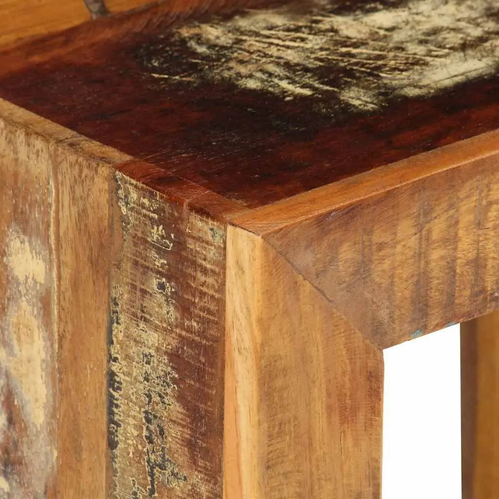 Wooden Stool 40x30x40cm Brown Solid Reclaimed Wood Side Table Storage Seat