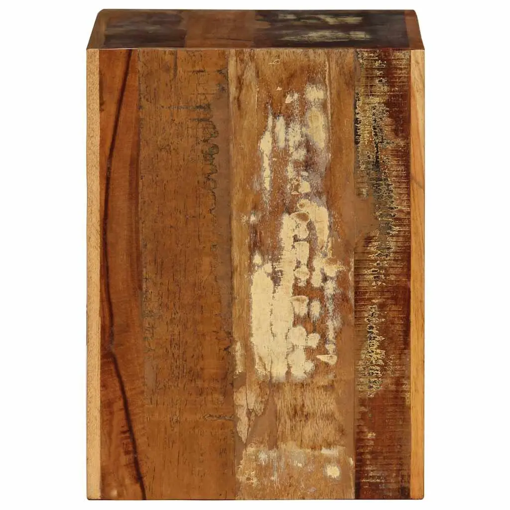 Wooden Stool 40x30x40cm Brown Solid Reclaimed Wood Side Table Storage Seat