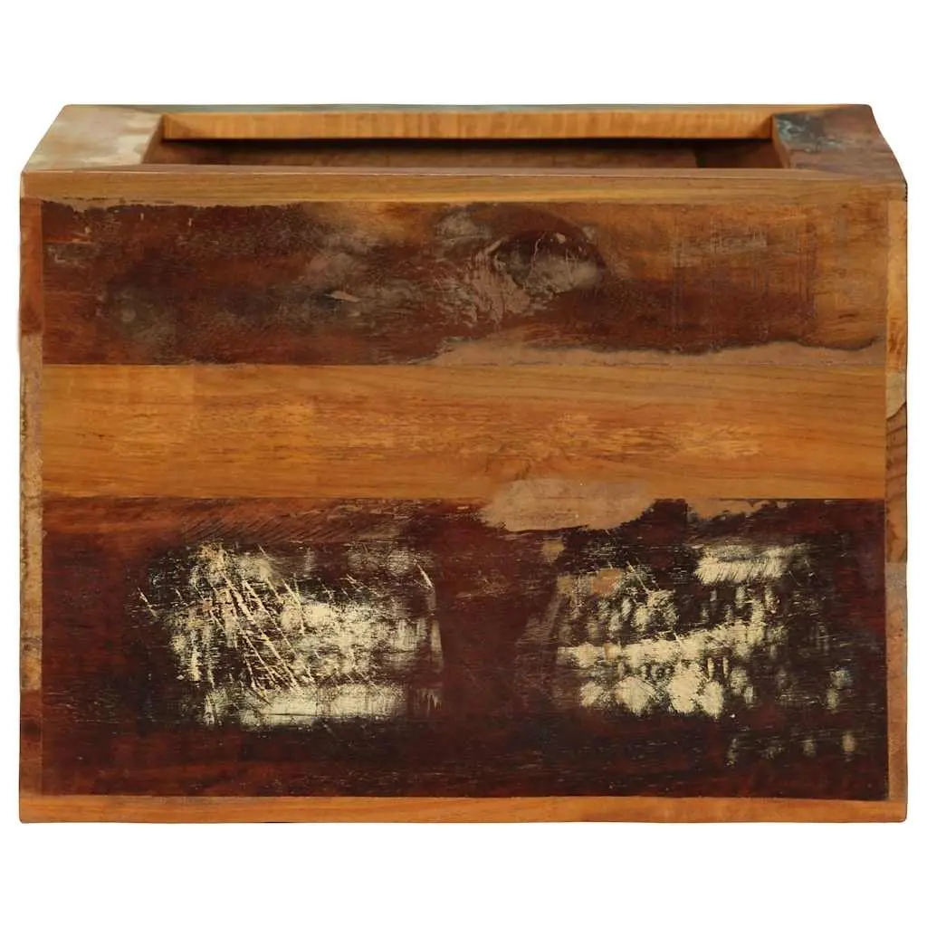 Wooden Stool 40x30x40cm Brown Solid Reclaimed Wood Side Table Storage Seat