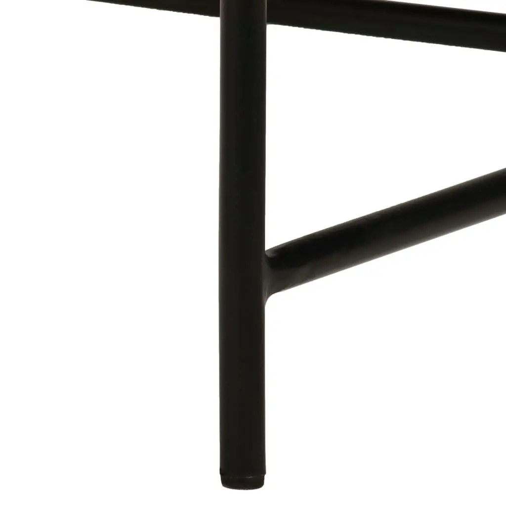 End Table Set Industrial Style Gold MDF Tabletop Steel Legs 2 Piece