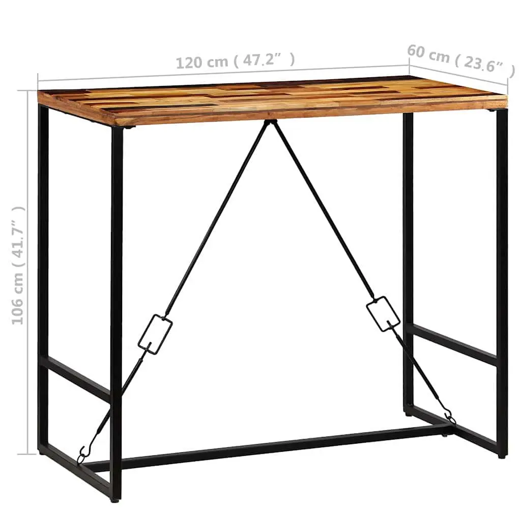 Reclaimed Wood Bar Table for Inviting Gatherings