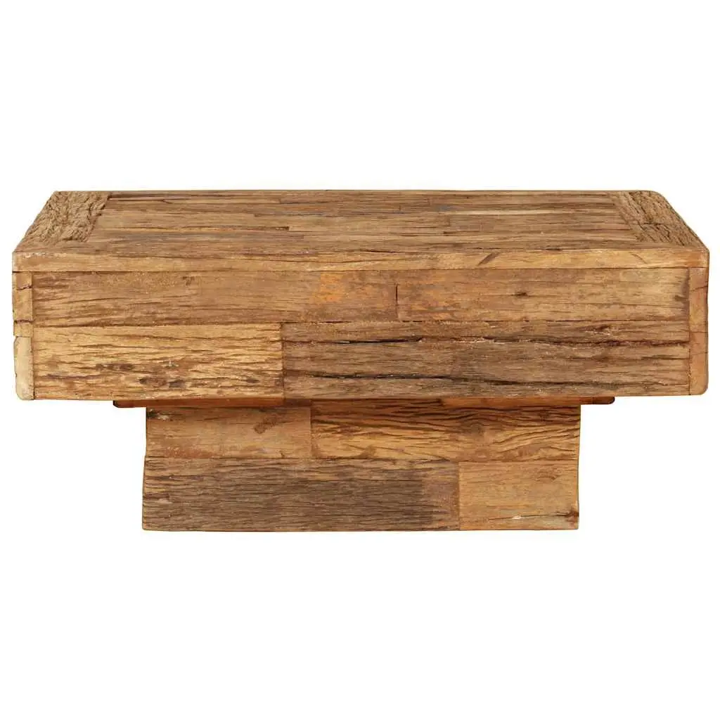Coffee Table Vintage Retro 70x70x30cm Solid Reclaimed Wood Brown