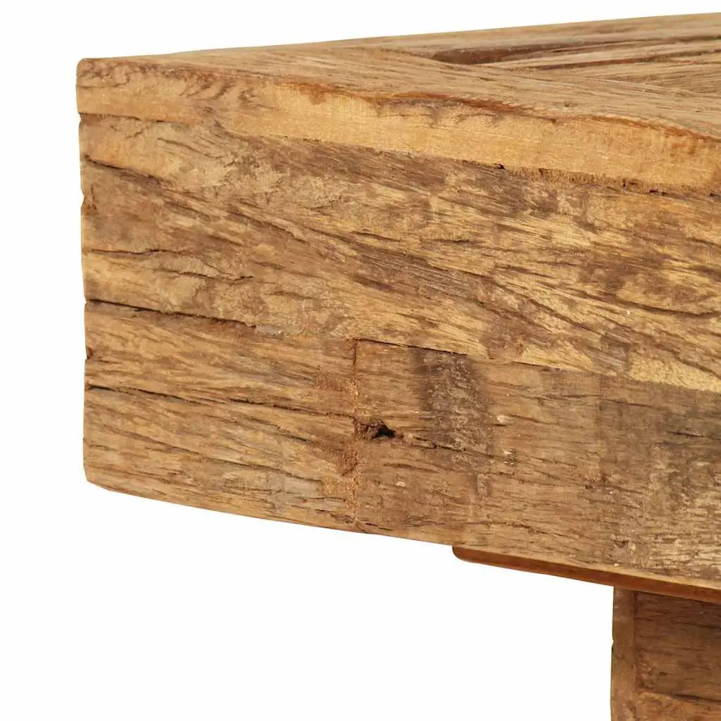 Coffee Table Vintage Retro 70x70x30cm Solid Reclaimed Wood Brown