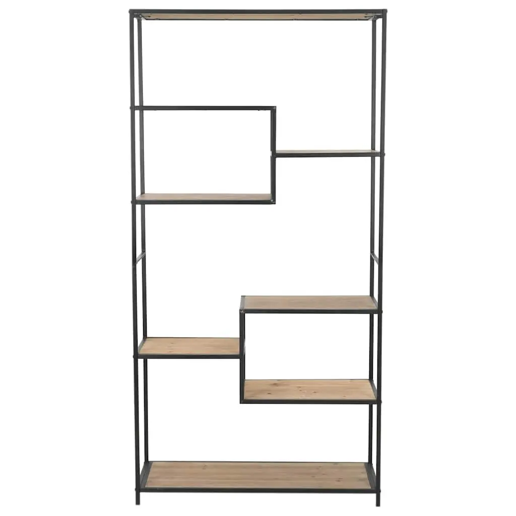 Bookcase Industrial Style 90.5cm x 35cm x 180cm Solid Firwood Steel Frame