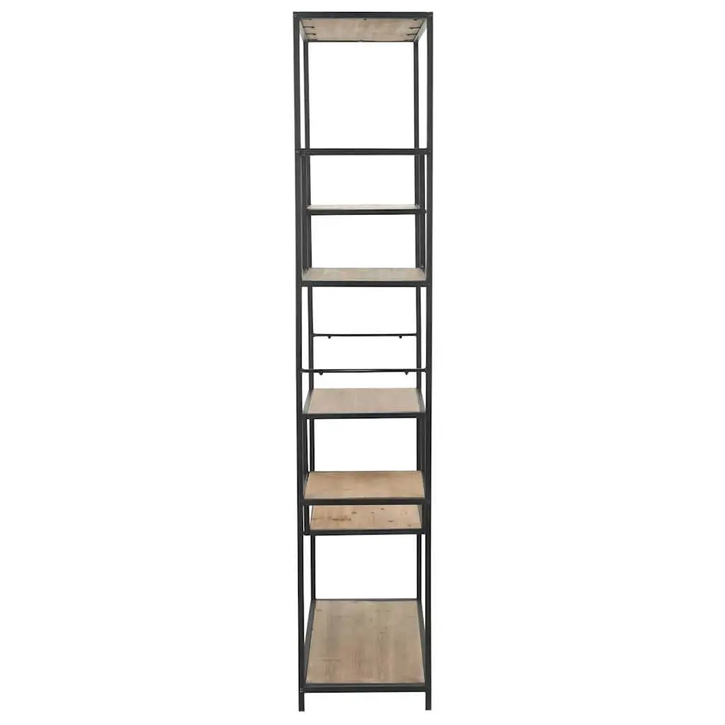 Bookcase Industrial Style 90.5cm x 35cm x 180cm Solid Firwood Steel Frame