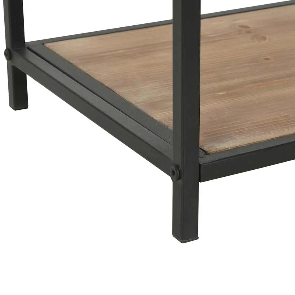 Bookcase Industrial Style 90.5cm x 35cm x 180cm Solid Firwood Steel Frame