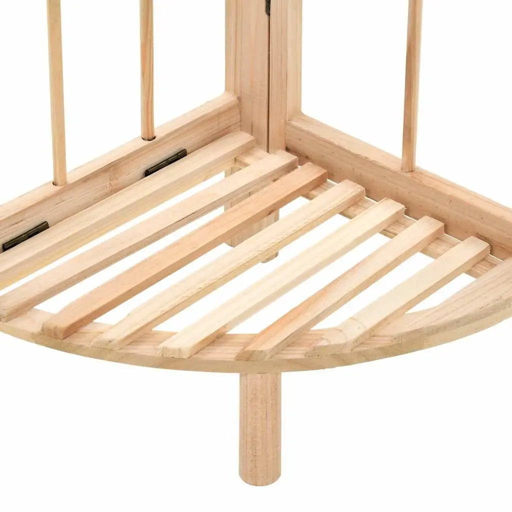 Corner Shelf Wooden Foldable Organizer 27 x 27 x 110 cm Solid Cedar Wood