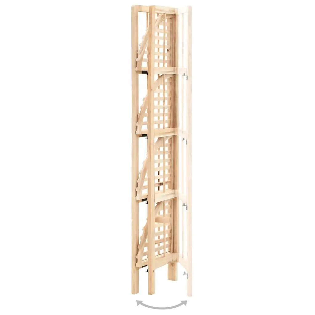 Corner Shelf Wooden Foldable Organizer 27 x 27 x 110 cm Solid Cedar Wood