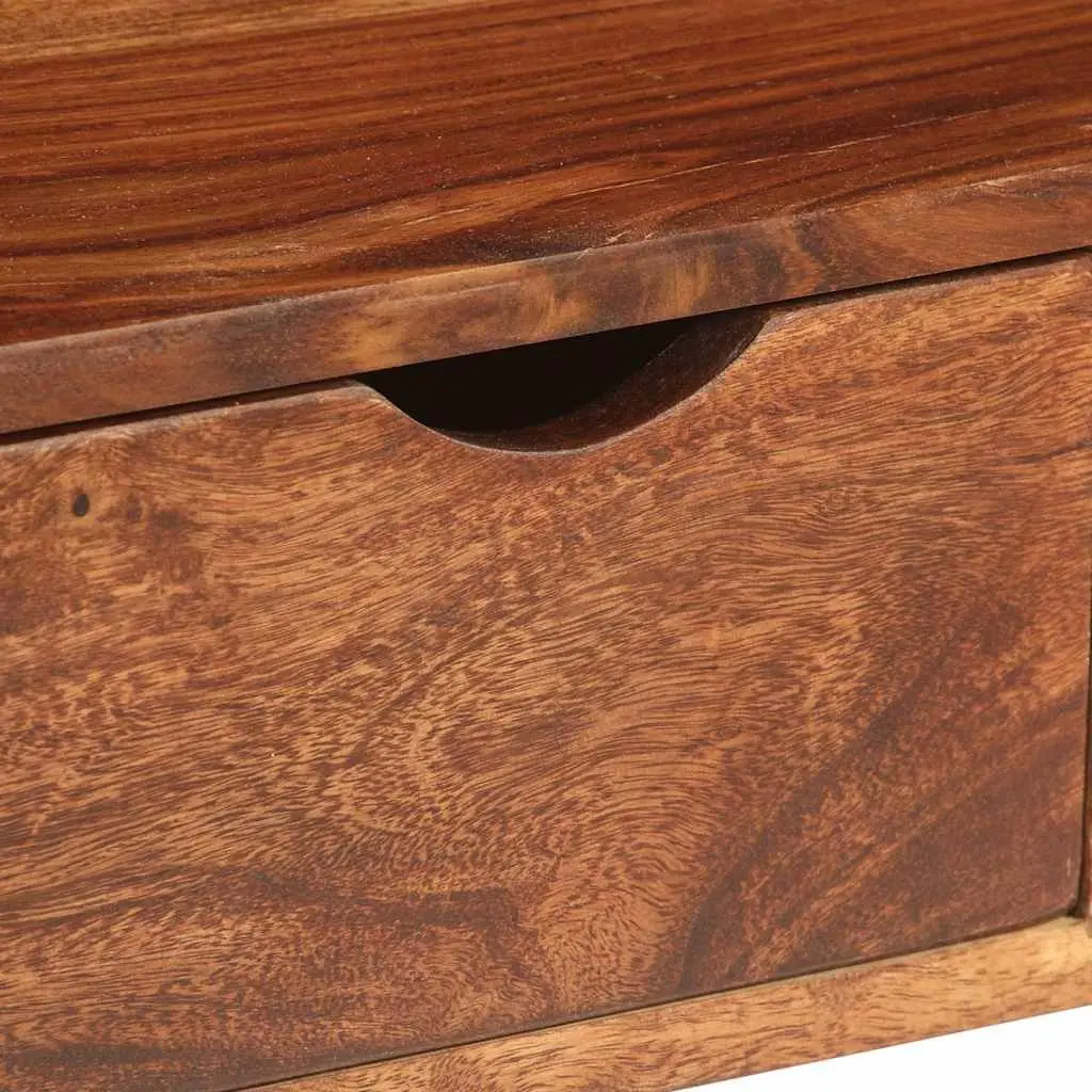 TV Cabinet Solid Wood Acacia Brown 200x30x35cm 2 Drawers