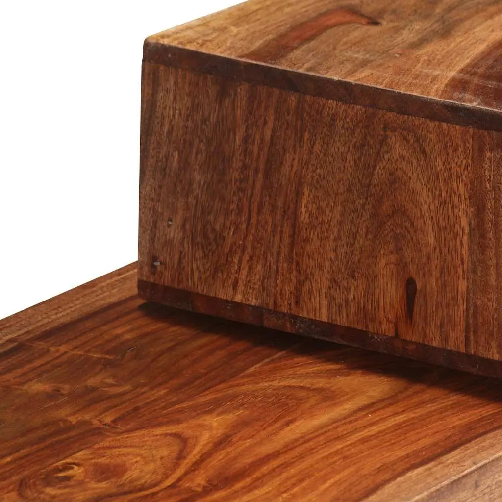 TV Cabinet Solid Wood Acacia Brown 200x30x35cm 2 Drawers