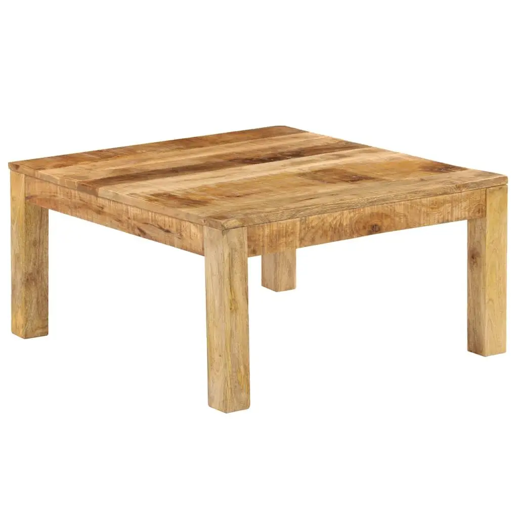 Brown Solid Mango Wood Coffee Table 80x80x40 cm