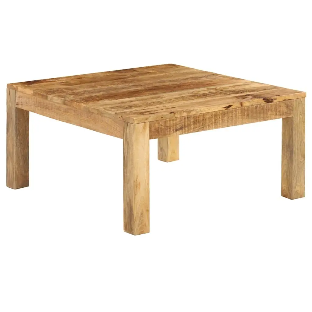 Brown Solid Mango Wood Coffee Table 80x80x40 cm