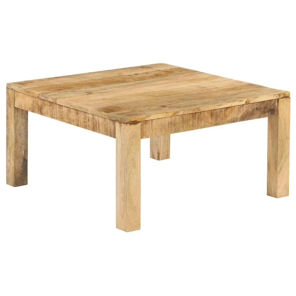 Brown Solid Mango Wood Coffee Table 80x80x40 cm