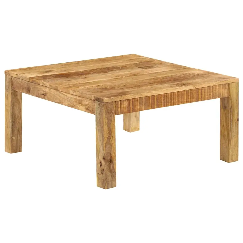 Brown Solid Mango Wood Coffee Table 80x80x40 cm