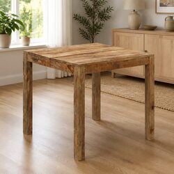 Farmhouse Style Solid Mango Wood Dining Table