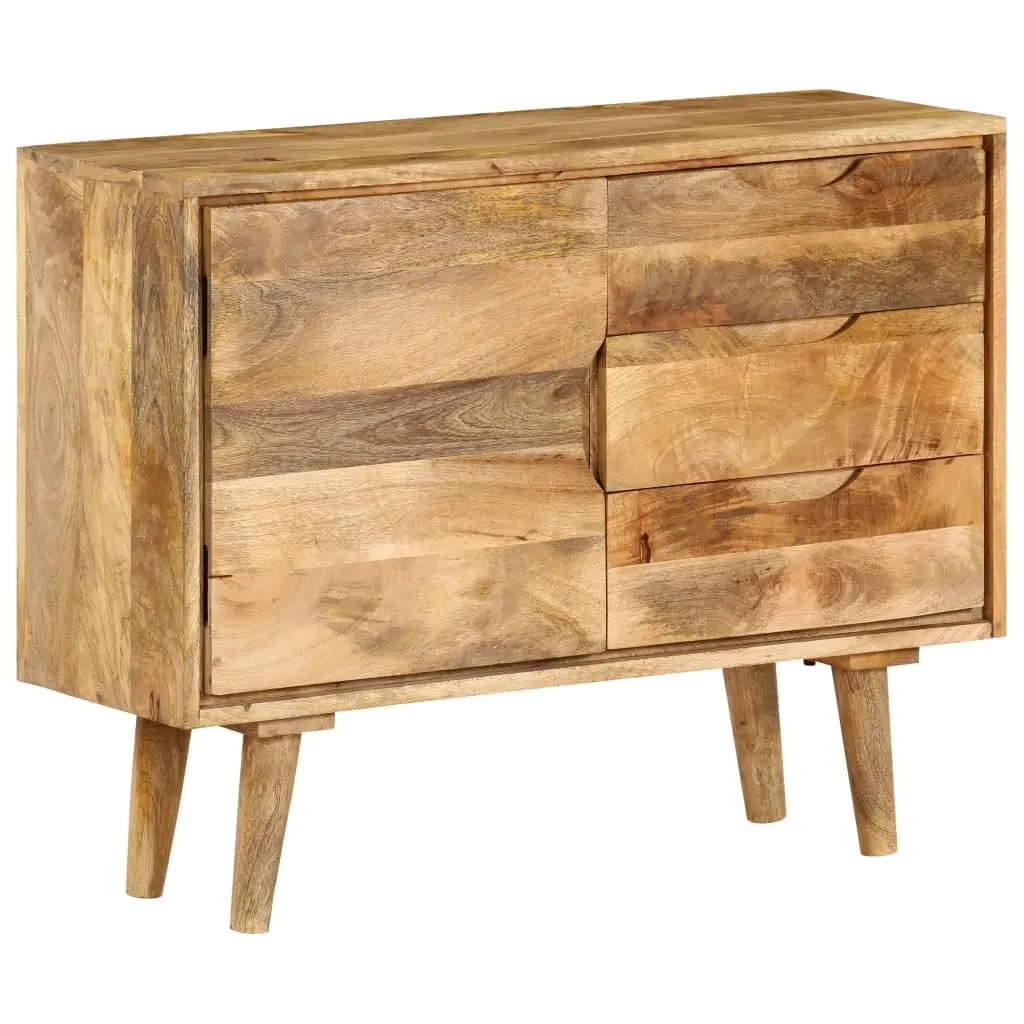 Sideboard Vintage Style 90x30x69cm Solid Mango Wood Brown Storage Cabinet