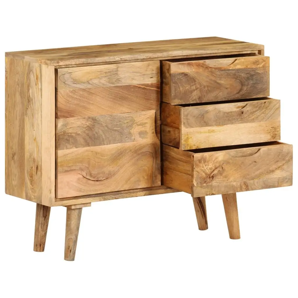 Sideboard Vintage Style 90x30x69cm Solid Mango Wood Brown Storage Cabinet