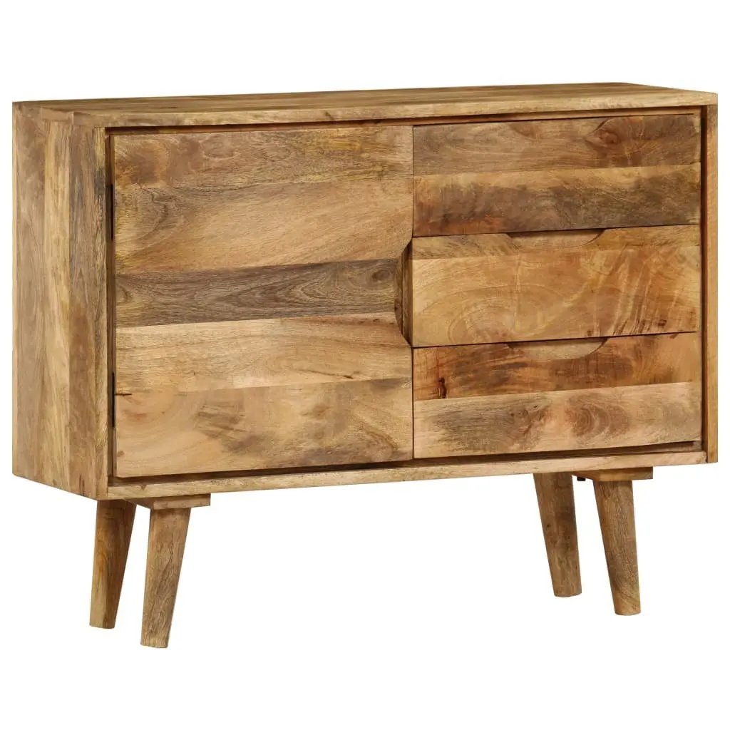 Sideboard Vintage Style 90x30x69cm Solid Mango Wood Brown Storage Cabinet