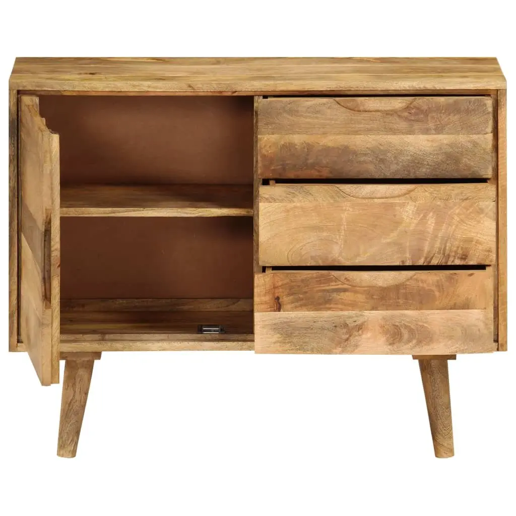 Sideboard Vintage Style 90x30x69cm Solid Mango Wood Brown Storage Cabinet