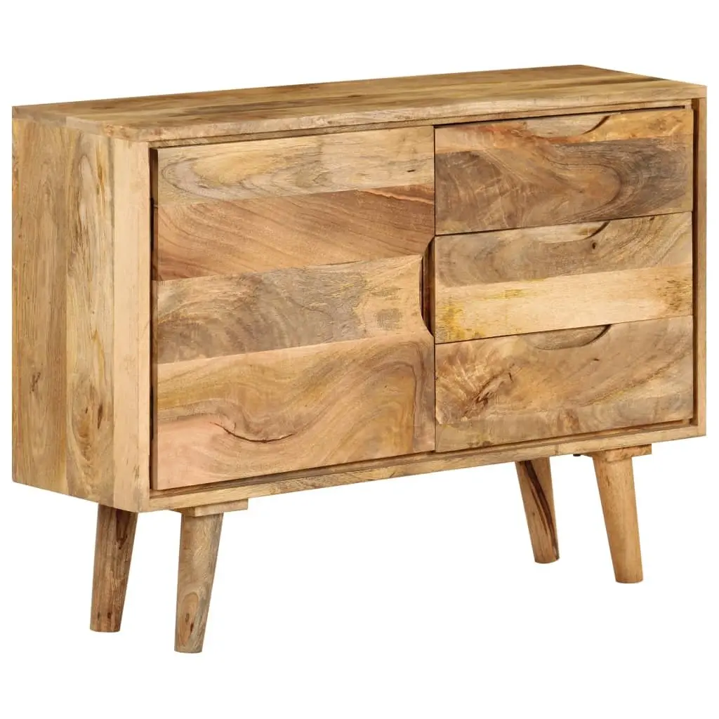 Sideboard Vintage Style 90x30x69cm Solid Mango Wood Brown Storage Cabinet