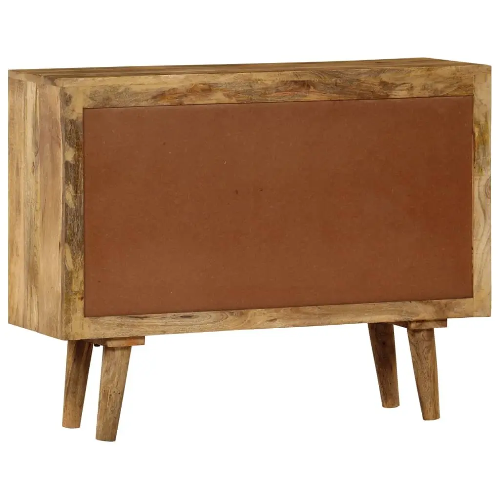 Sideboard Vintage Style 90x30x69cm Solid Mango Wood Brown Storage Cabinet