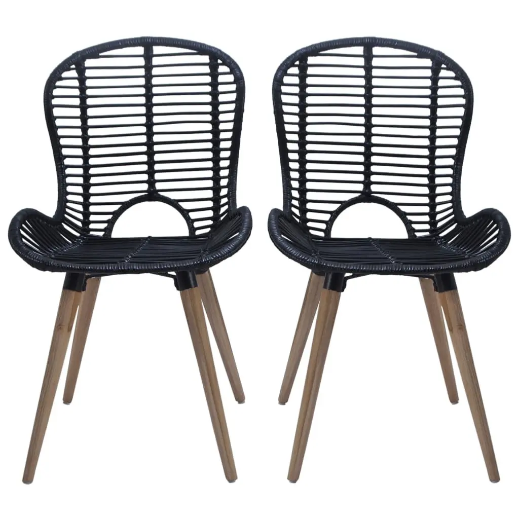 Rattan Dining Chairs Set of 2 for Living Spaces