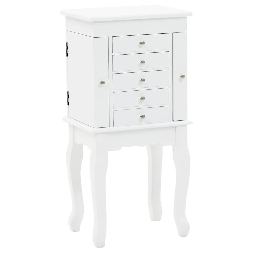 White Jewelry Cabinet for Organized Storage