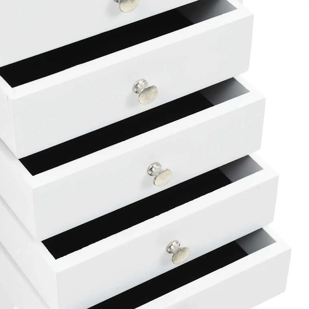 White Jewelry Cabinet for Organized Storage