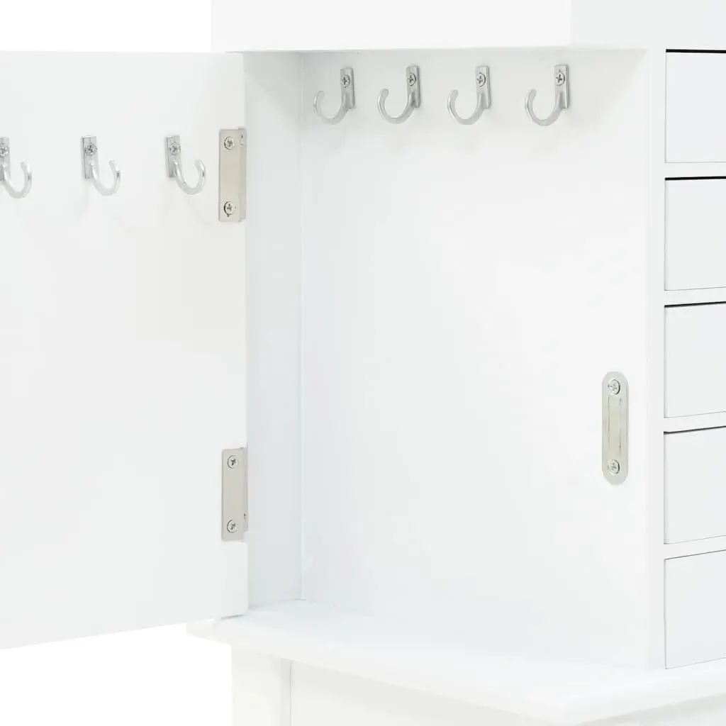 White Jewelry Cabinet for Organized Storage