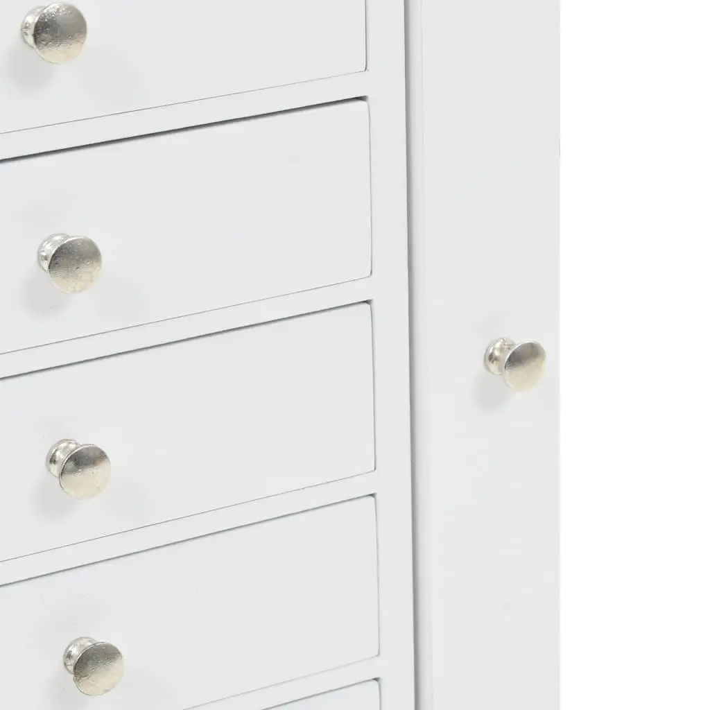 White Jewelry Cabinet for Organized Storage