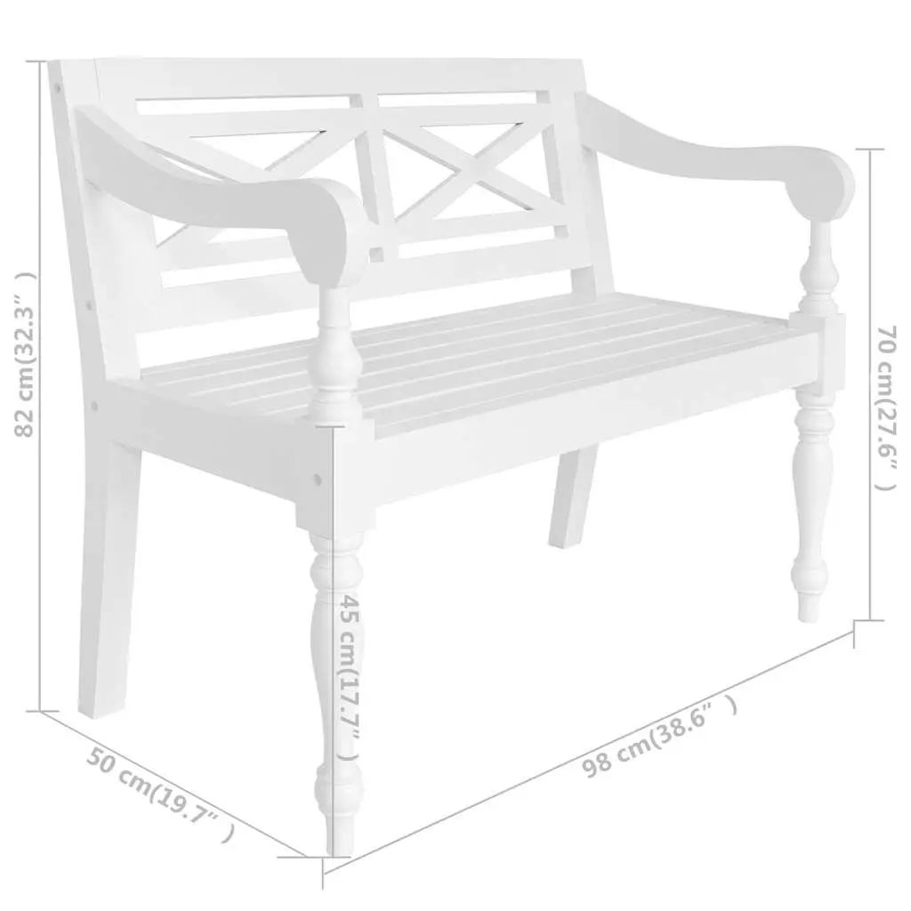 Wooden Storage Bench with Curved Armrests