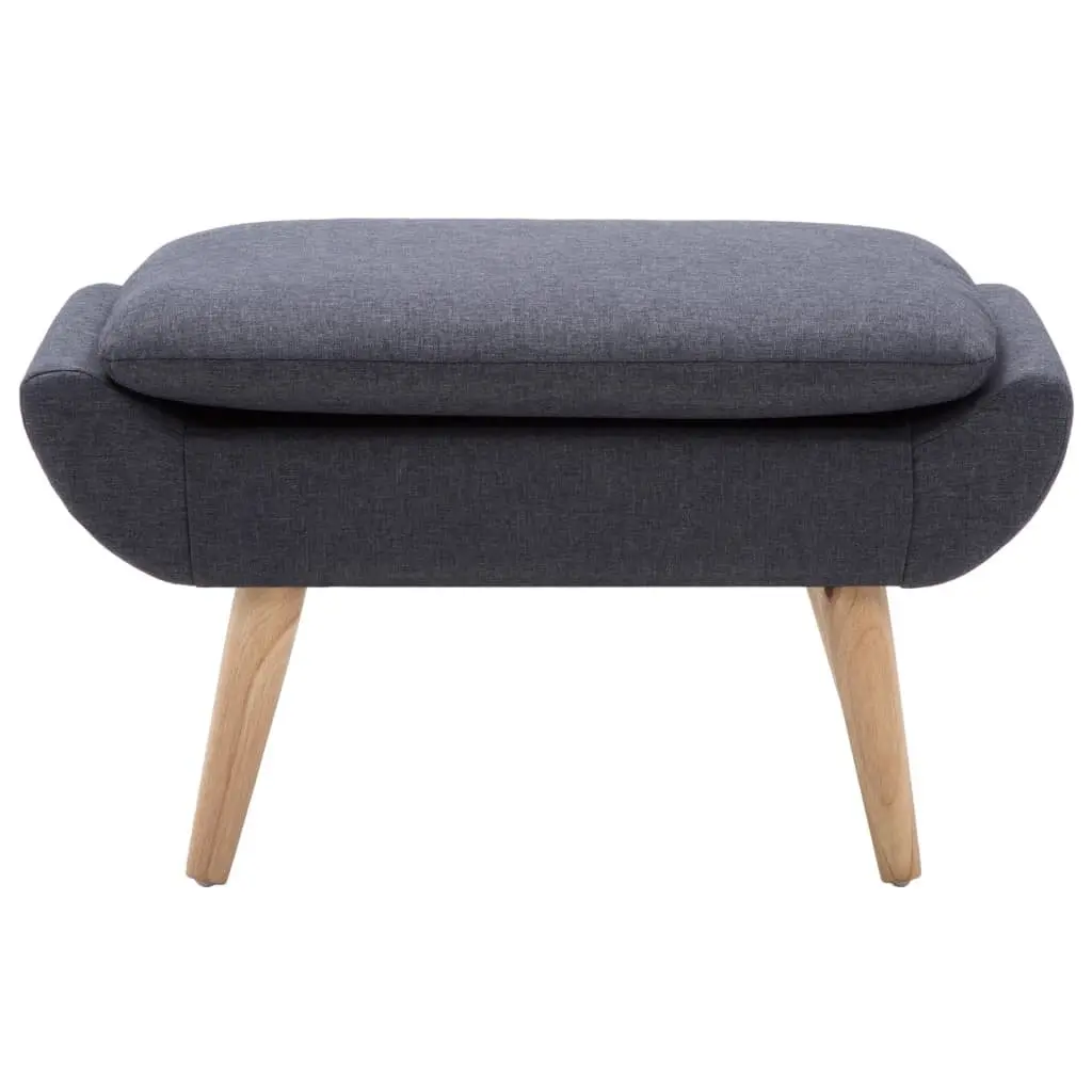 Grey Fabric Upholstered Footstool