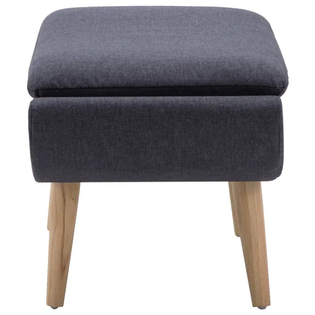 Grey Fabric Upholstered Footstool