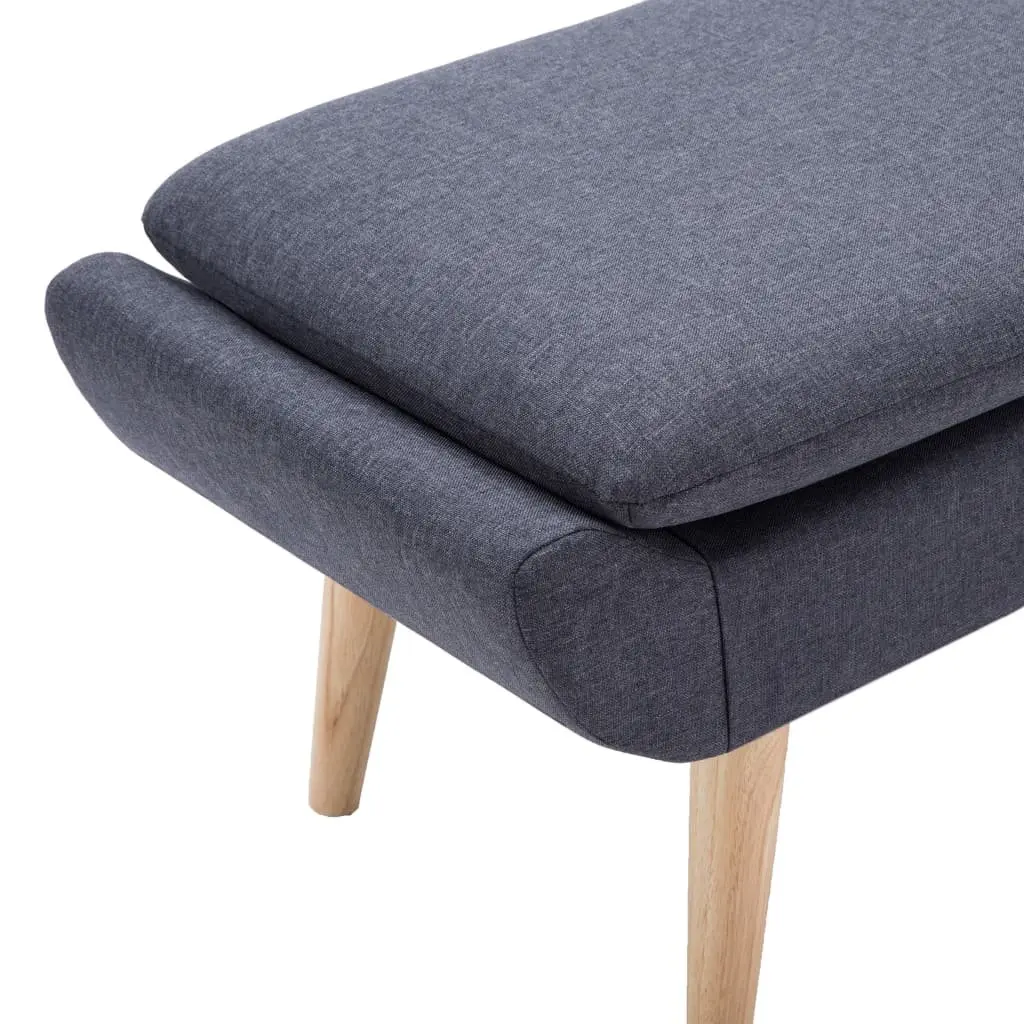 Grey Fabric Upholstered Footstool