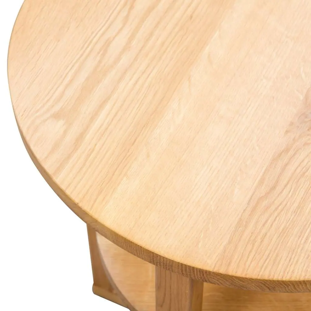 Solid Oak Wood Side Table 40x50 cm Bedside Accent End Table Shelf Brown