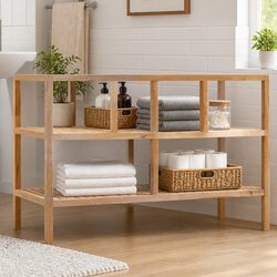 3-Tier Wooden Storage Shelf for Cozy Home Organization