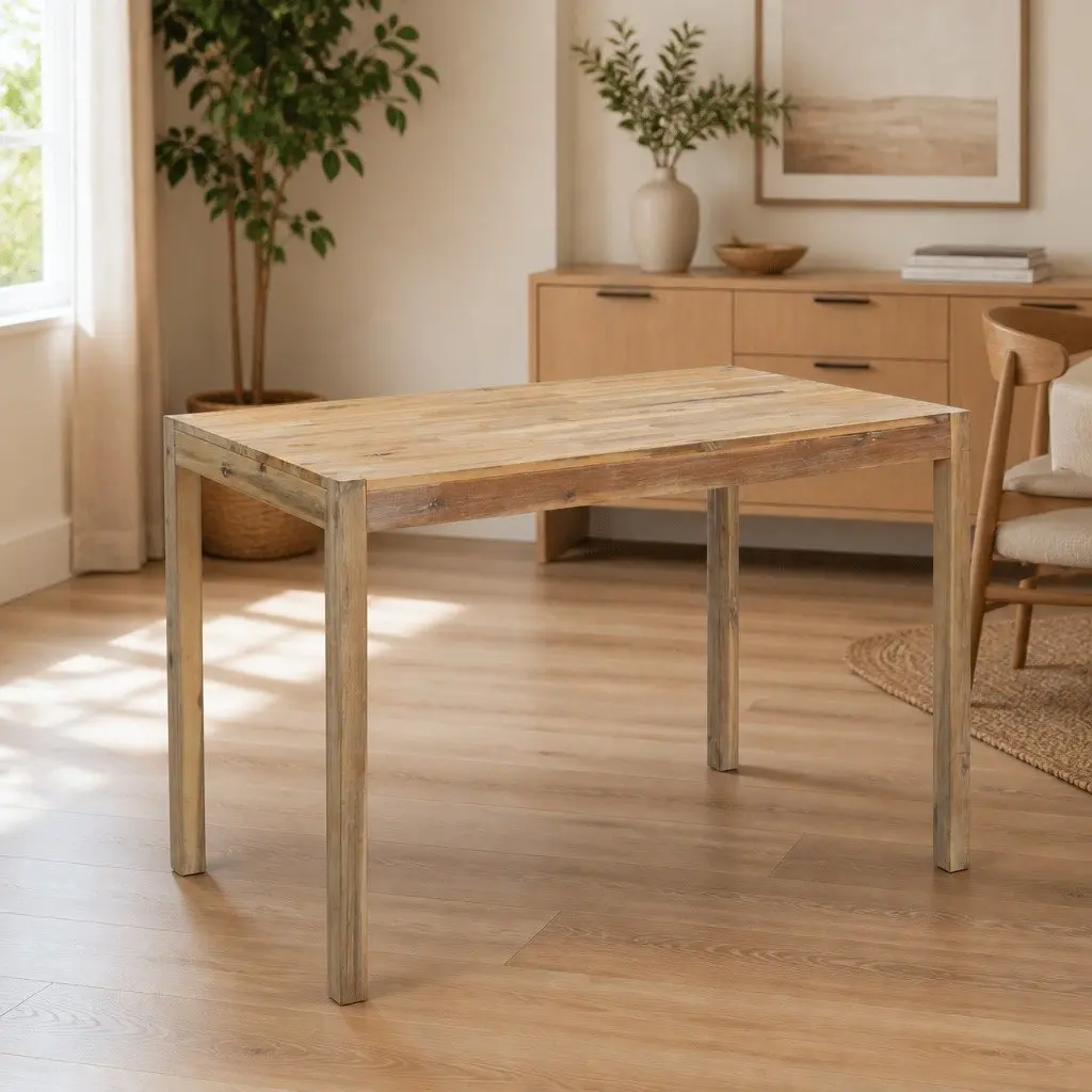 Solid Acacia Wood Dining Table 120x70x75cm