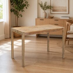 Solid Acacia Wood Dining Table 120x70x75cm