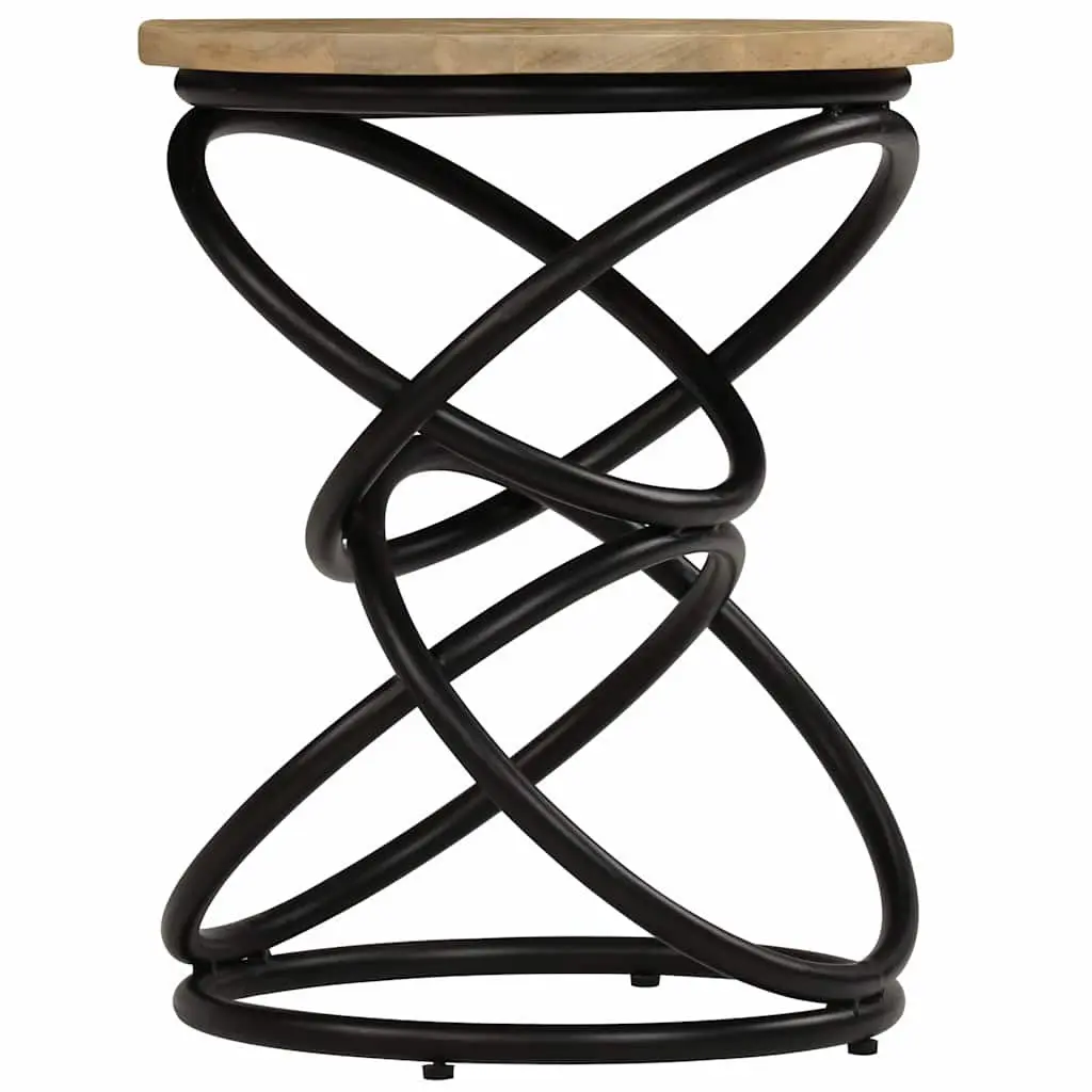 End Table Solid Mango Wood Brown Accent Side Living Room Furniture 40x50cm