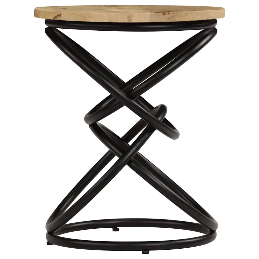 End Table Solid Mango Wood Brown Accent Side Living Room Furniture 40x50cm