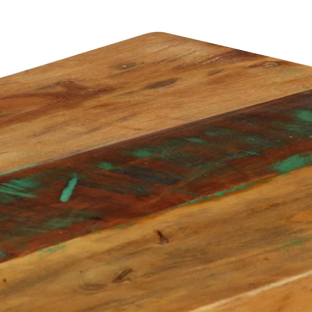 Console Table Solid Reclaimed Wood 120x35x76cm Accent End Table Power-Coated Steel Frame