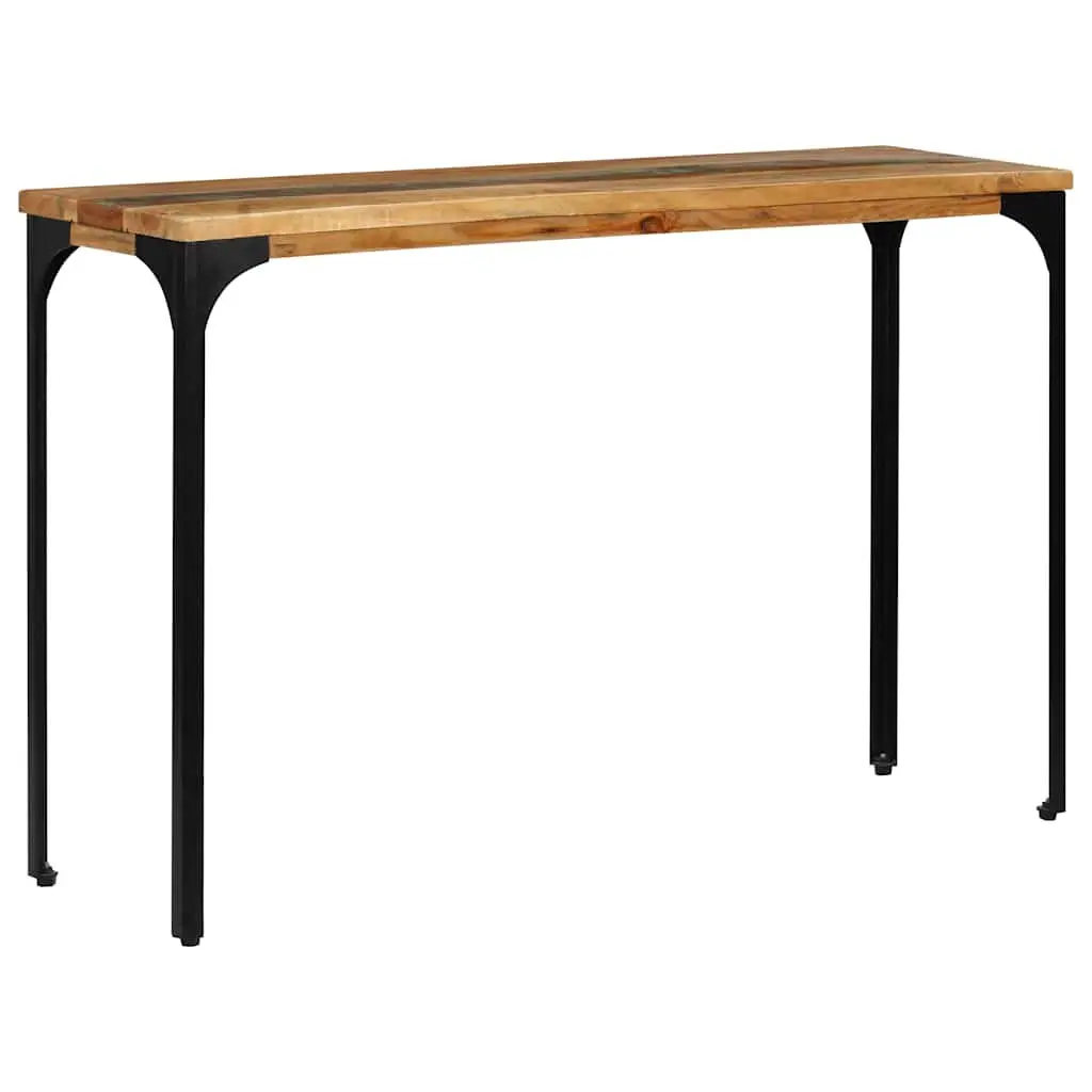 Console Table Solid Reclaimed Wood 120x35x76cm Accent End Table Power-Coated Steel Frame