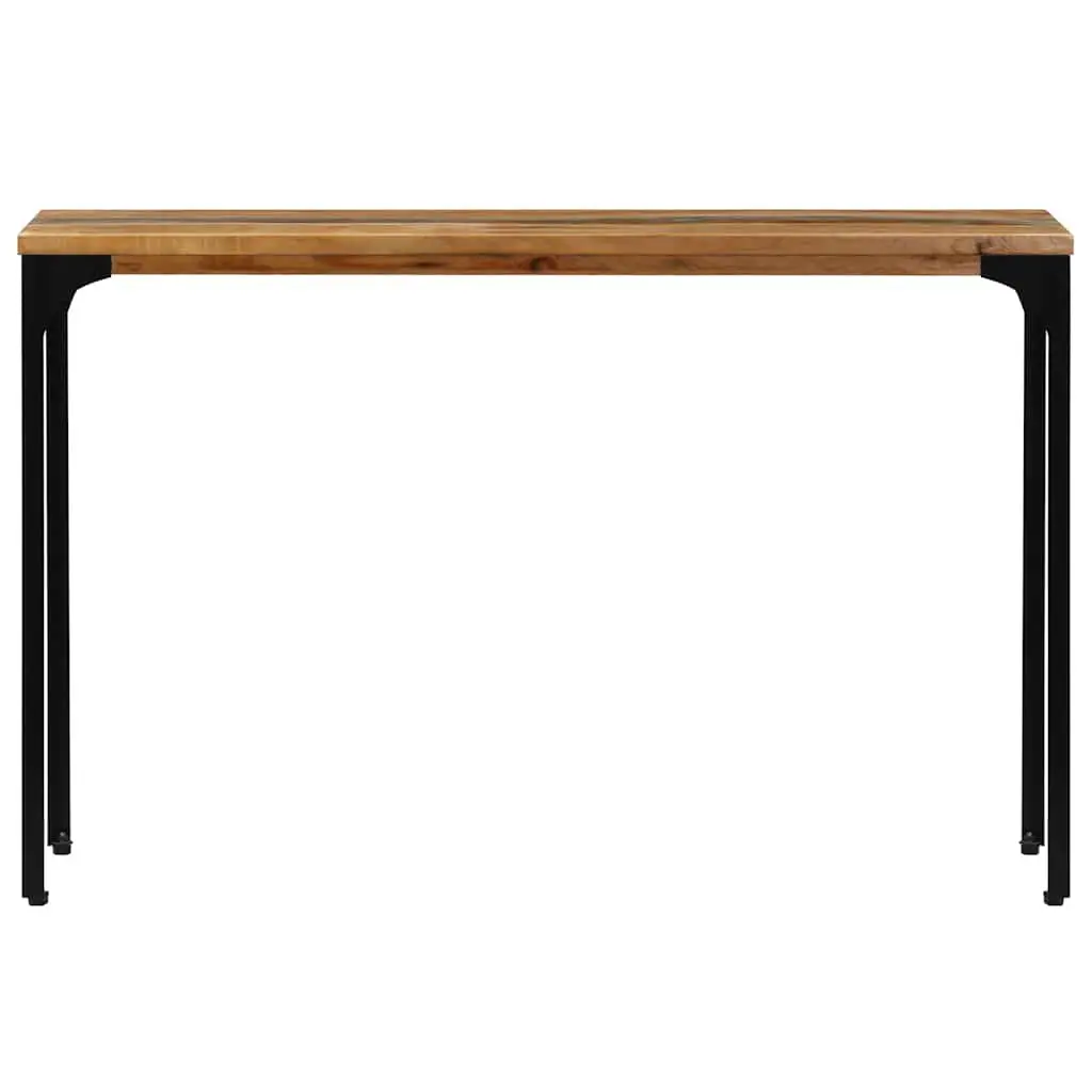 Console Table Solid Reclaimed Wood 120x35x76cm Accent End Table Power-Coated Steel Frame
